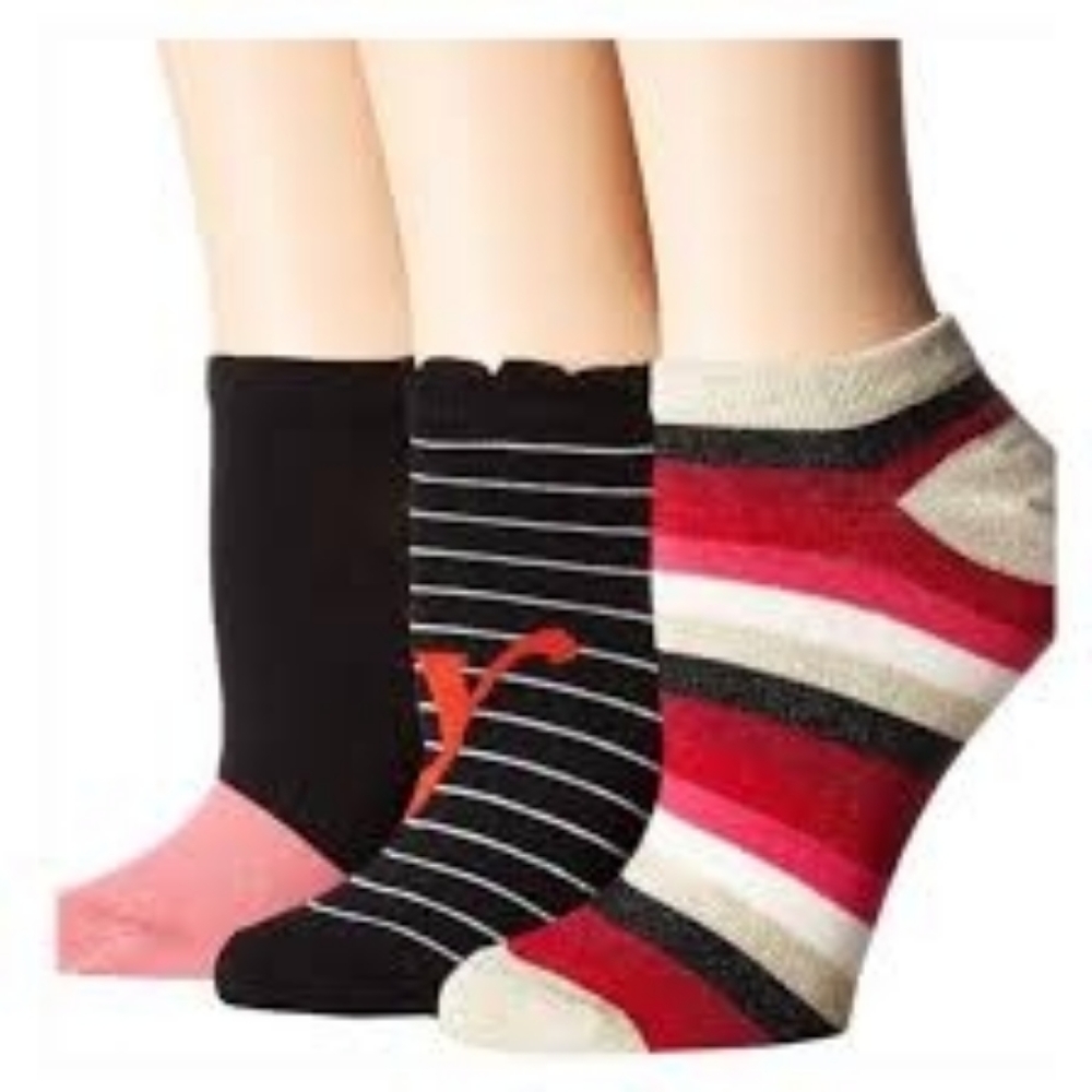 🦋5/$25 Kate Spade 3-pack foxy lady no-show socks